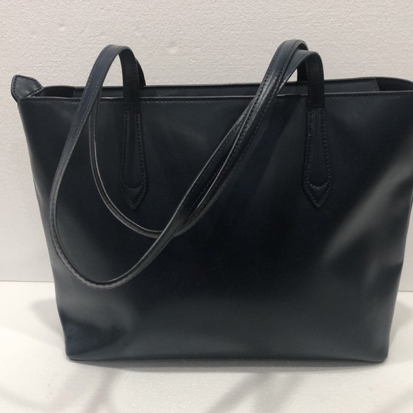 Kate Spade Navy Blue Leather Tote EUC - Picture 5 of 13